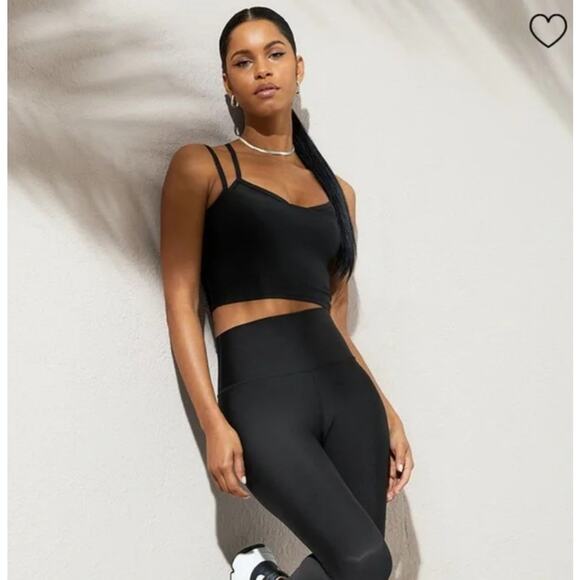ALO Yoga Other - NWT Alo Yoga Airlift Double Check Sports Bra Tank Black Gym Workout Sports Sz XS
